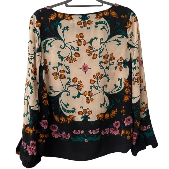 Maeve Anthropologie Florence Silk Floral Blouse - Picture 2 of 8